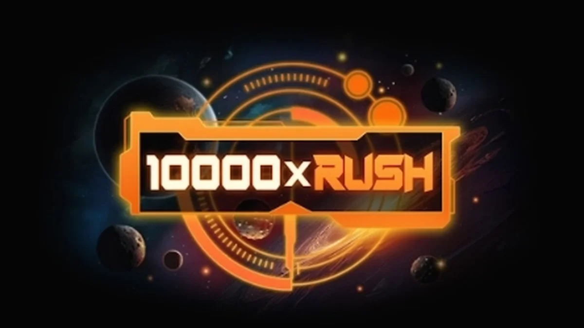 Interface do jogo 10000 x Rush com design moderno e minimalista